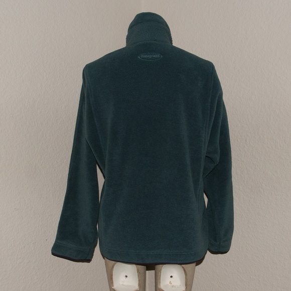 Women's Teal Fleece Pullover Jacket - Picture 3 of 6